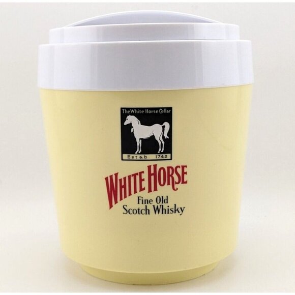 Vintage Stewart England White Horse Scotch Whisky Ice Bucket Damaged - Picture 1 of 16